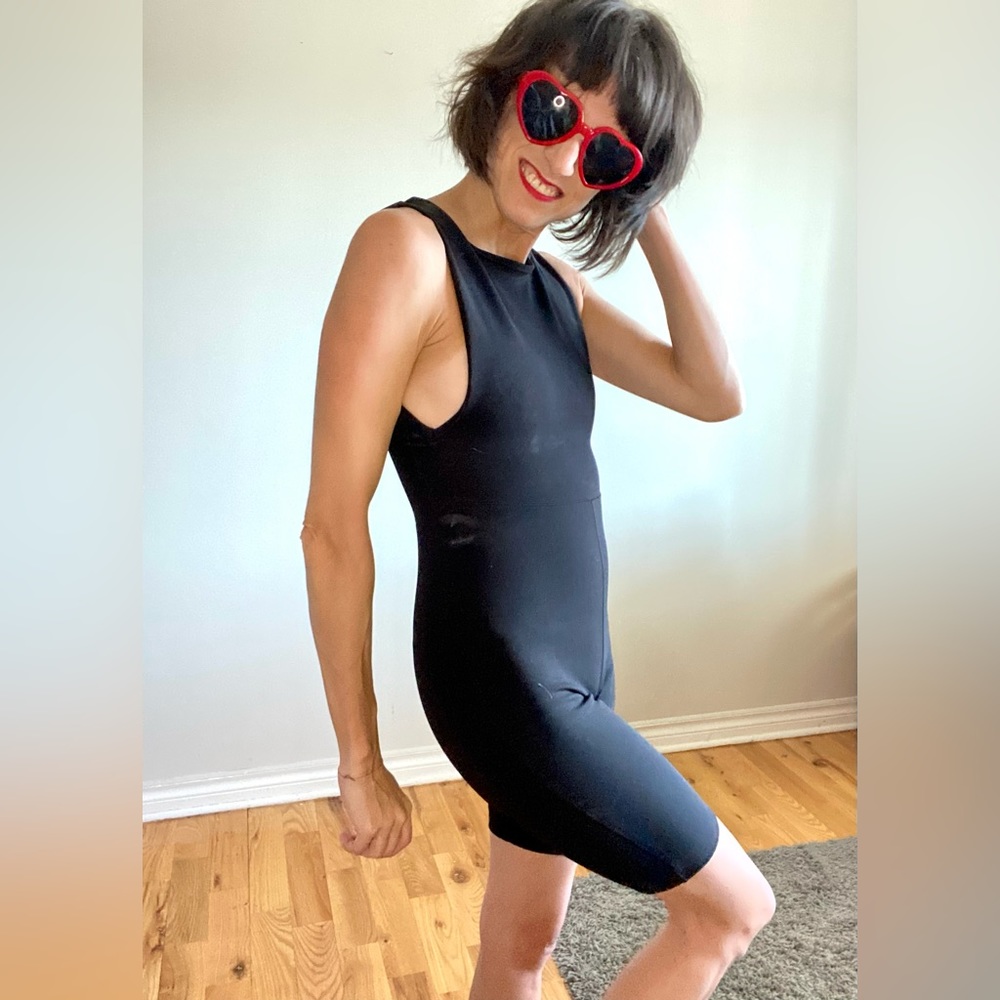 Black Crew Neck Unitard - Picture 7 of 15